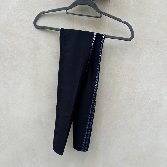 Ultracor Athluxury Ultra High Rise Banded Leggings Black Blue Ombre Stars Sz XS - Picture 2 of 8